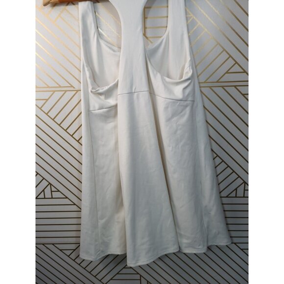 SET ACTIVE Women's White Athletic Dress Sleeveless Shorts Attached Size Large - Picture 6 of 7